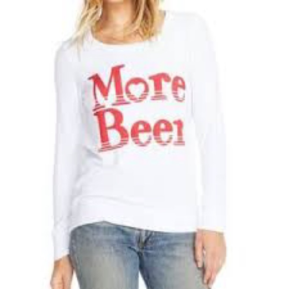 NWT Chaser Cozy Knit Long Sleeve Pullover “More Beer”